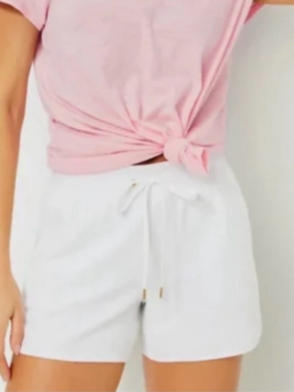 Lilly Pulitzer White Athletic Drawstring Shorts